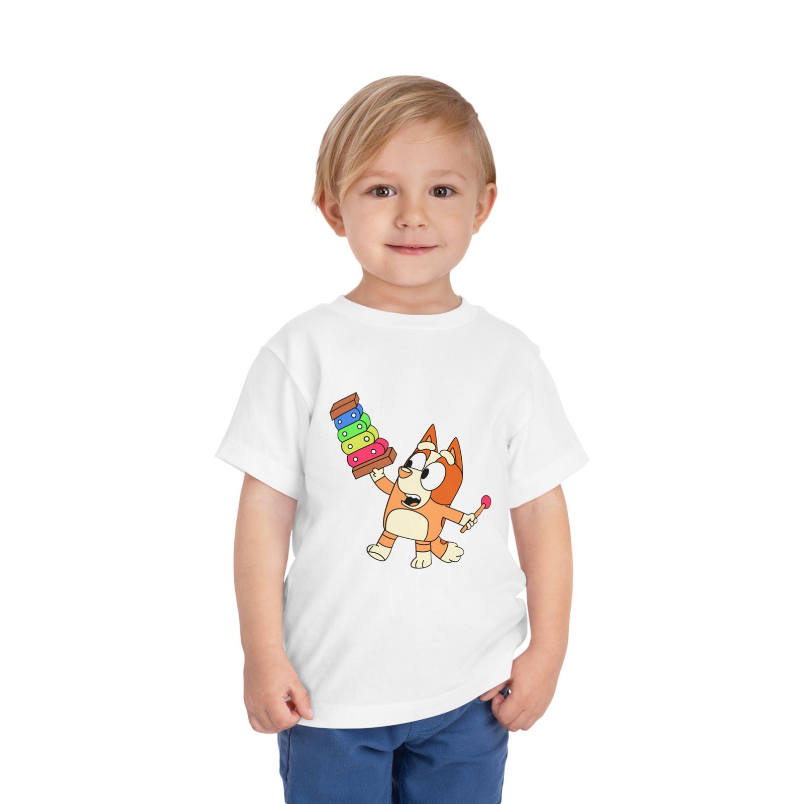 Bluey-Bingo Xylophone Toddler Tee – Cute Kids Graphic Shirt - Image 3